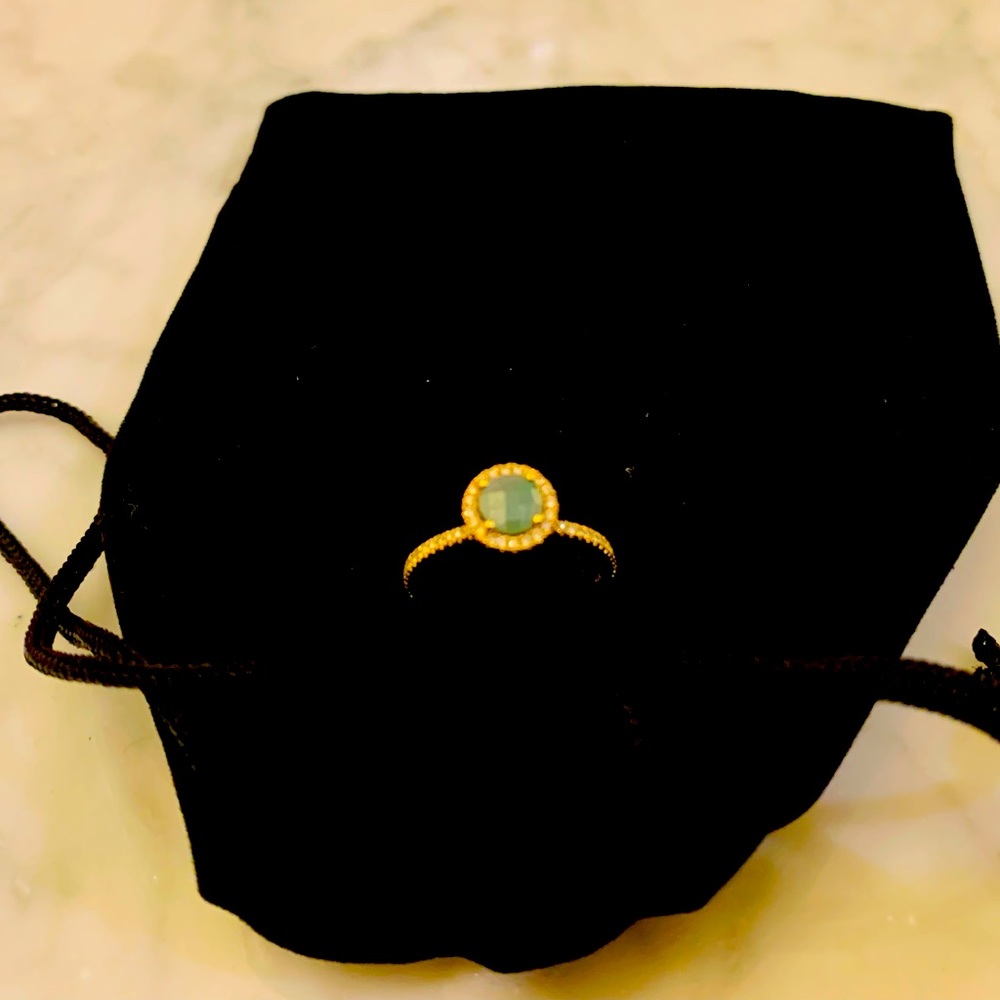 Meira T emerald ring in 10k yellow gold